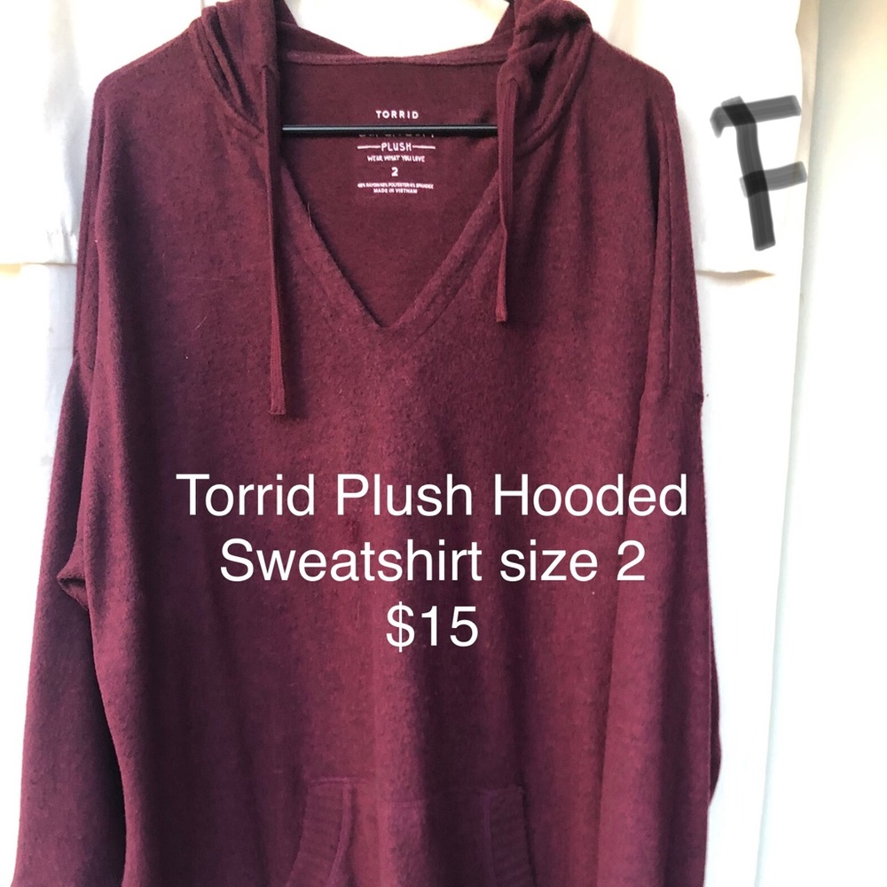 Torrid hooded sweater maroon size 2x super soft
